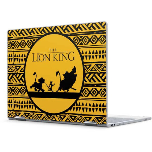 Disney The Lion King Simba Timon and Pumba Tribal Print Pixelbook Skin